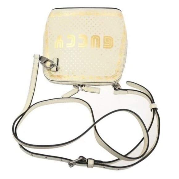 GUCCI GUCCY SEGA Print Leather Mini Shoulder Bag White Italy SHW 73CA310 - Picture 5 of 16